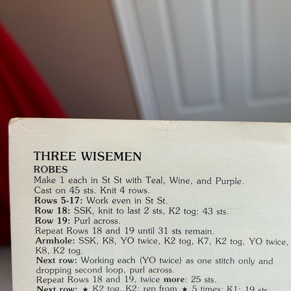 5/$25 knitting kid craft book Handcrafted Nativity Scene Figurines 🥰 - Picture 5 of 7